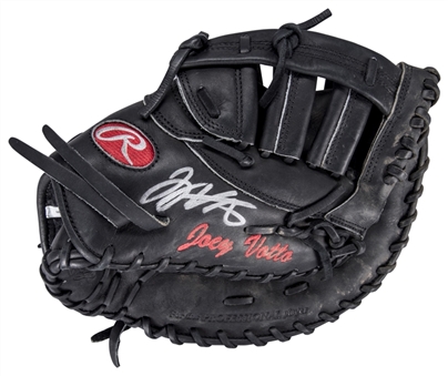 2015 Joey Votto Game Used and Signed Rawlings All-Black Rawlings Pro TMKB First Basemans Glove (PSA/DNA)